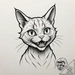Neo-traditional tattoo of jonesy the cat, loo… – tattoo sketch (№1752699344_0, 16.07.2025 20:55) — tattoovalue.net