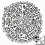 Tattoo design a labyrinth with a clear path l… – tattoo sketch (№1752701987_0, 16.07.2025 21:39) — tattoovalue.net