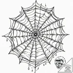 Tattoo design a delicate, intricate spiderweb… – tattoo sketch (№1752702844_0, 16.07.2025 21:54) — tattoovalue.net