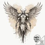 A sketch of tyrael, the archangel of justice… – tattoo sketch (№1752703001_0, 16.07.2025 21:56) — tattoovalue.net