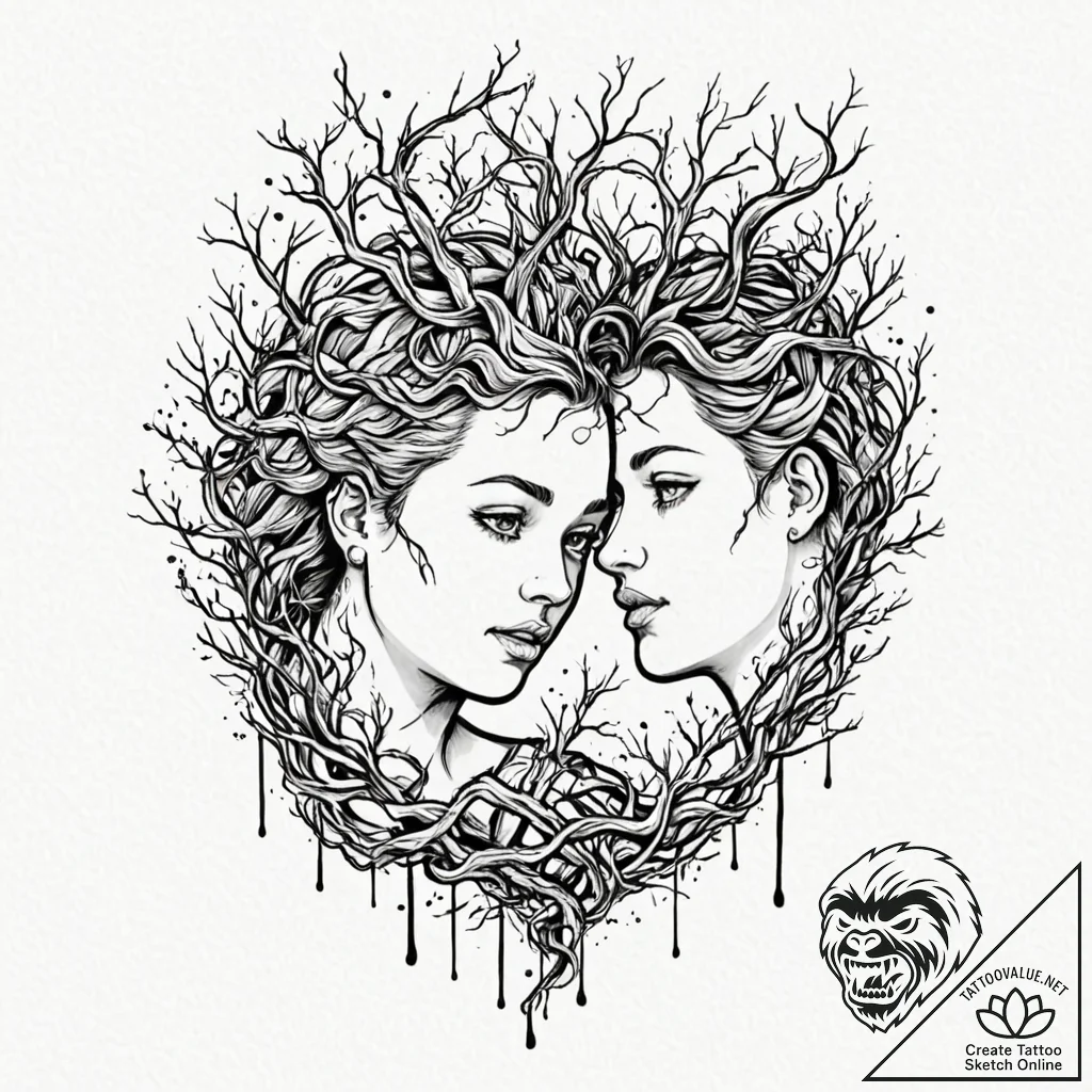 Tattoo sketch "i think" text for gemini, with... - tattoo sketch (№1752703156_0, 16.07.2025 21:59) — tattoovalue.net