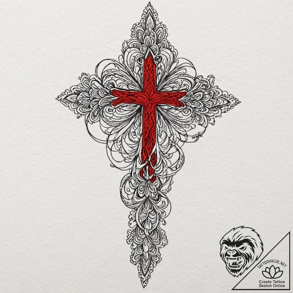 Lace, ink illustration for tattoo, sketch tat... - tattoo sketch (№1752704177_0, 16.07.2025 22:16) — tattoovalue.net