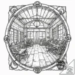 The interior of an old, abandoned factory wit… – tattoo sketch (№1752704333_0, 16.07.2025 22:18) — tattoovalue.net