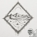 дюна (dune) – 20 промптов, artistic tattoo sk… – tattoo sketch (№1752704802_0, 16.07.2025 22:26) — tattoovalue.net