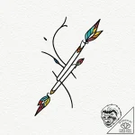 Tattoo sketch sagittarius’s arrow glyph, clea… – tattoo sketch (№1752705116_0, 16.07.2025 22:31) — tattoovalue.net