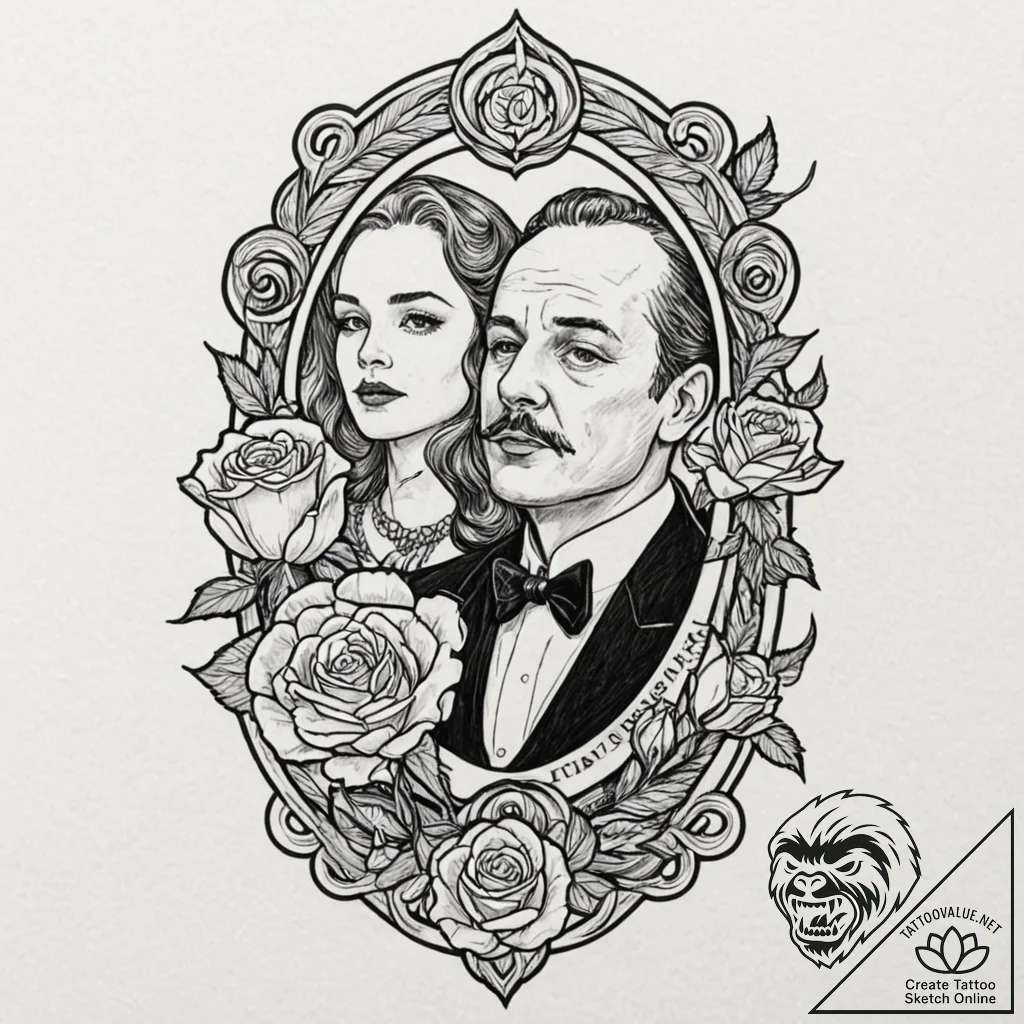 A sketch of the main characters from citizen... - tattoo sketch (№1752705510_0, 16.07.2025 22:38) — tattoovalue.net