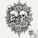 Possum, concept art for tattoo, on a clean wh… – tattoo sketch (№1752705588_0, 16.07.2025 22:39) — tattoovalue.net
