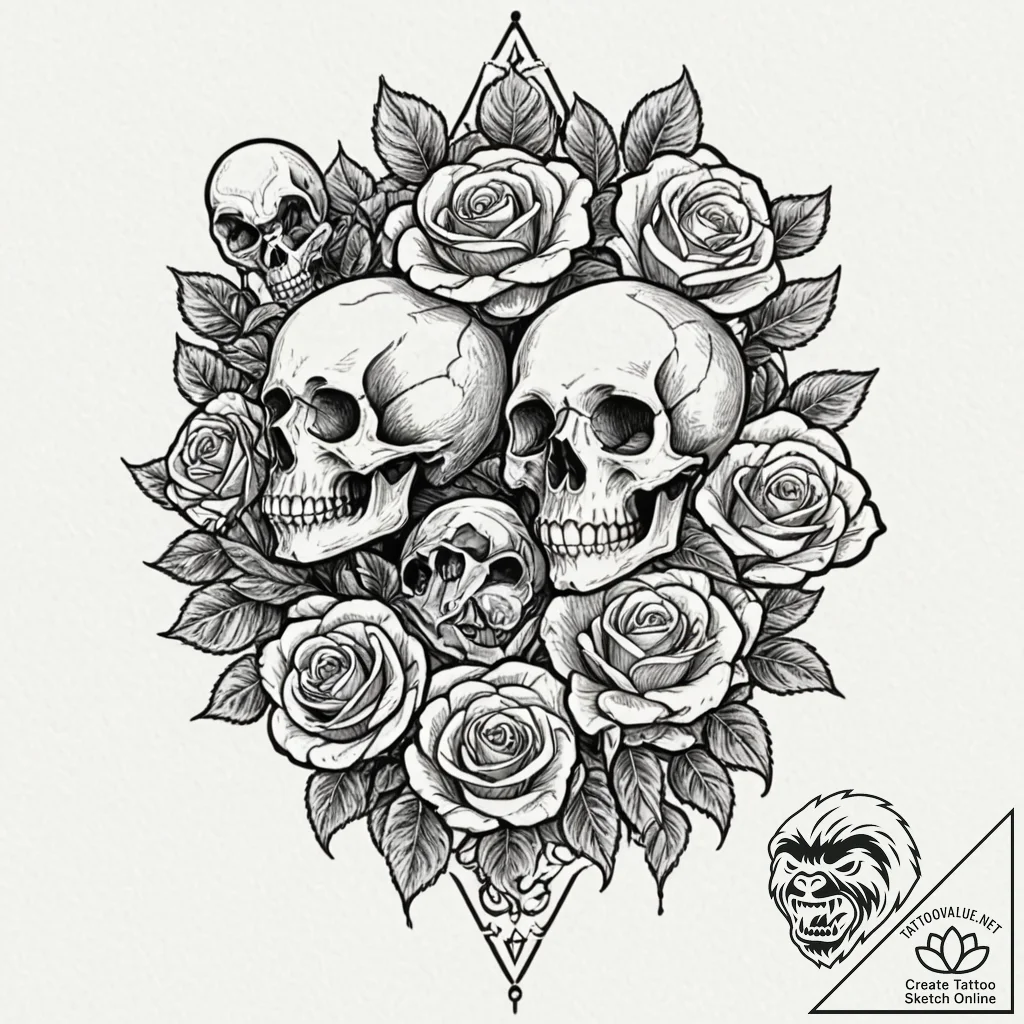 Possum, concept art for tattoo, on a clean wh... - tattoo sketch (№1752705588_0, 16.07.2025 22:39) — tattoovalue.net