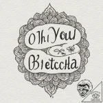 A linework tattoo of the “oh, you betcha” phr… – tattoo sketch (№1752705746_0, 16.07.2025 22:42) — tattoovalue.net