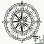 Tattoo design a simple ‘compass’ pointing to… – tattoo sketch (№1752705823_0, 16.07.2025 22:43) — tattoovalue.net