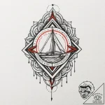 Tattoo sketch a subtle geometric pattern on a… – tattoo sketch (№1752706691_0, 16.07.2025 22:58) — tattoovalue.net