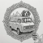 A linework tattoo of the “mutt cutts” van fro… – tattoo sketch (№1752706926_0, 16.07.2025 23:02) — tattoovalue.net