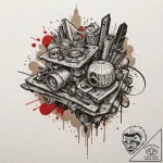 авторское кино, драма, комедия и культовая кл… – tattoo sketch (№1752707558_0, 16.07.2025 23:12) — tattoovalue.net