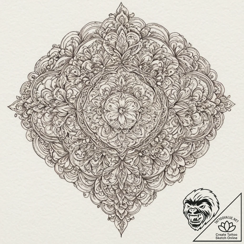 Tattoo design an abstract representation of g... - tattoo sketch (№1752707797_0, 16.07.2025 23:16) — tattoovalue.net