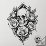 A linework design of the horadric cube from d… – tattoo sketch (№1752708583_0, 16.07.2025 23:29) — tattoovalue.net