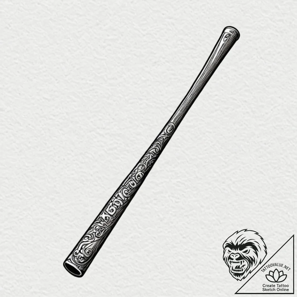 A neo-traditional tattoo of the "basterds" ba... - tattoo sketch (№1752709444_0, 16.07.2025 23:44) — tattoovalue.net