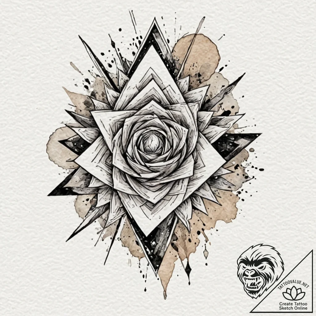 Tattoo sketch an abstract representation of a... - tattoo sketch (№1752709523_0, 16.07.2025 23:45) — tattoovalue.net