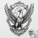 Vulture, tattoo flash sheet design, old schoo… – tattoo sketch (№1752711549_0, 17.07.2025 00:19) — tattoovalue.net