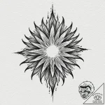 Tattoo design: a kolovrat with each ray endin… – tattoo sketch (№1752712018_0, 17.07.2025 00:26) — tattoovalue.net