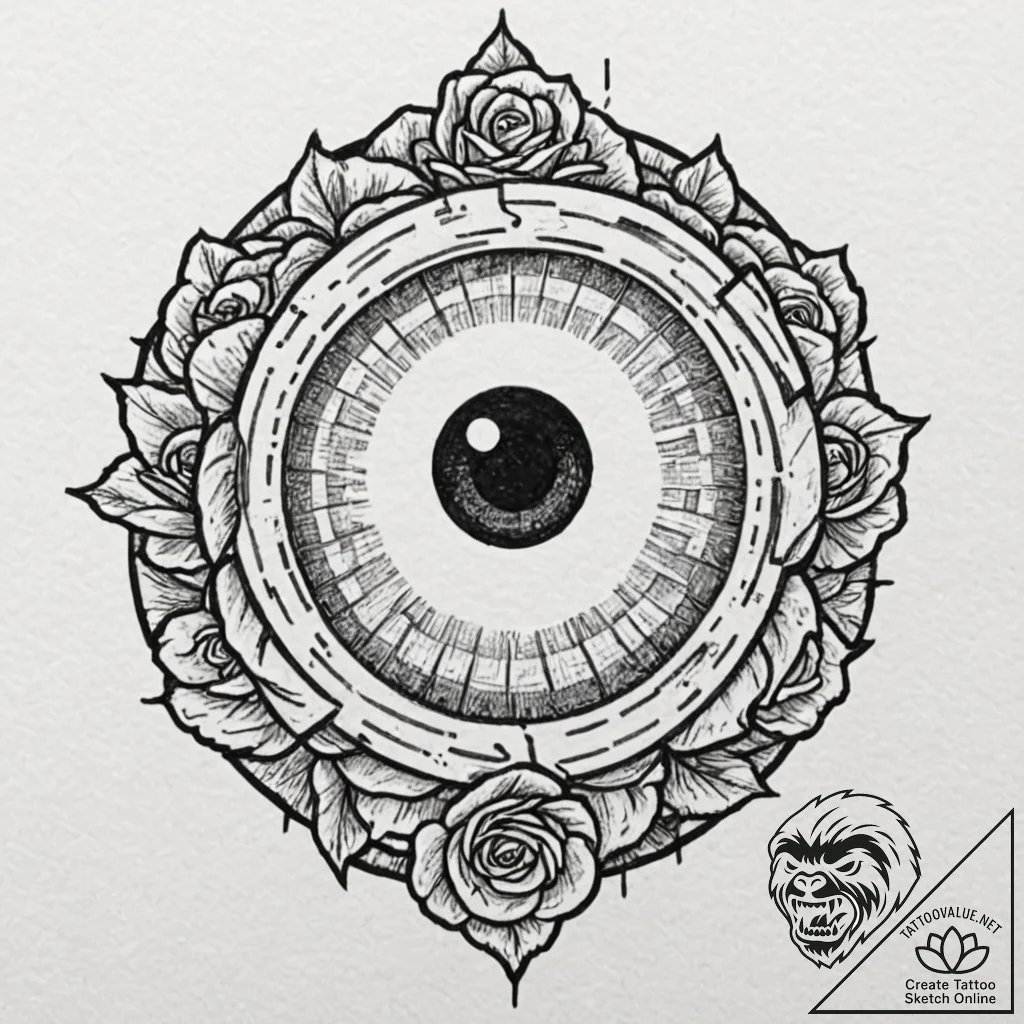 137. (2001: a space odyssey) a dotwork tattoo... - tattoo sketch (№1752712409_0, 17.07.2025 00:33) — tattoovalue.net