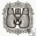 Tattoo design a pair of well-worn boxing glov… – tattoo sketch (№1752712487_0, 17.07.2025 00:34) — tattoovalue.net