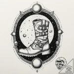 Tattoo sketch a space marine’s boot print on… – tattoo sketch (№1752715014_0, 17.07.2025 01:16) — tattoovalue.net