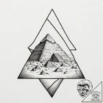 Tattoo design a geometric “pyramid” symbolizi… – tattoo sketch (№1752715093_0, 17.07.2025 01:18) — tattoovalue.net