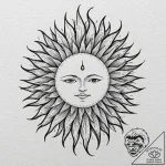 Tattoo sketch a stylized representation of th… – tattoo sketch (№1752715654_0, 17.07.2025 01:27) — tattoovalue.net