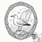 Seagull, concept art for tattoo, old school t… – tattoo sketch (№1752715890_0, 17.07.2025 01:31) — tattoovalue.net