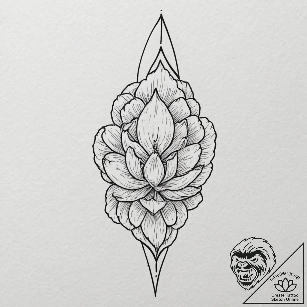 Tricsel, tattoo line art, linework tattoo sty... - tattoo sketch (№1752716735_0, 17.07.2025 01:45) — tattoovalue.net