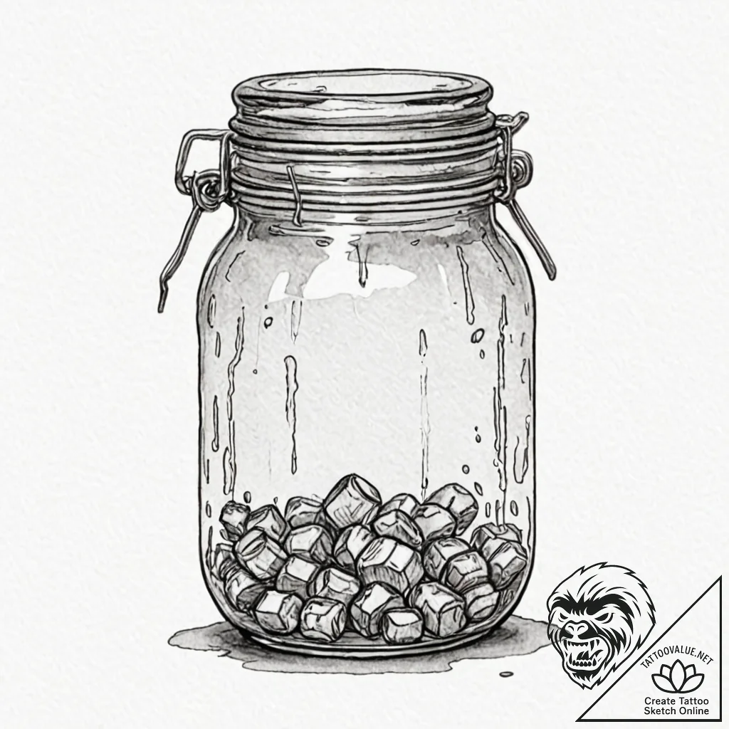 Tattoo design a 'memory capsule' design, perh... - tattoo sketch (№1752716969_0, 17.07.2025 01:49) — tattoovalue.net