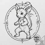 Tattoo design a cartoon version of the zodiac… – tattoo sketch (№1752717518_0, 17.07.2025 01:58) — tattoovalue.net