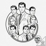 A linework tattoo of the main characters from… – tattoo sketch (№1752717752_0, 17.07.2025 02:02) — tattoovalue.net