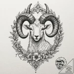Tattoo sketch an aries ram with horns made of… – tattoo sketch (№1752718298_0, 17.07.2025 02:11) — tattoovalue.net