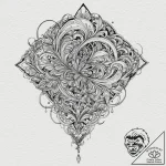 Tattoo design a fluid, abstract shape blendin… – tattoo sketch (№1752718376_0, 17.07.2025 02:12) — tattoovalue.net