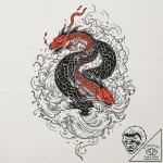 Tattoo design: abstract watercolor depiction… – tattoo sketch (№1752719455_0, 17.07.2025 02:30) — tattoovalue.net