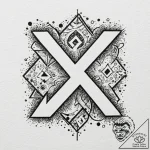 Tattoo design a stylized “noob” text crossed… – tattoo sketch (№1752719536_0, 17.07.2025 02:32) — tattoovalue.net