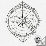 Tattoo sketch a zodiac constellation on a per… – tattoo sketch (№1752721370_0, 17.07.2025 03:02) — tattoovalue.net