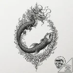 Tattoo sketch: a combination of a woman’s sil… – tattoo sketch (№1752722170_0, 17.07.2025 03:16) — tattoovalue.net