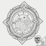Stork, concept art for tattoo, black and whit… – tattoo sketch (№1752722413_0, 17.07.2025 03:20) — tattoovalue.net