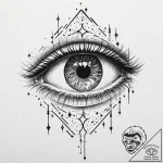 Tattoo sketch a cosmic eye with stars reflect… – tattoo sketch (№1752722492_0, 17.07.2025 03:21) — tattoovalue.net