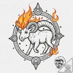 Tattoo sketch a zodiac glyph made of a specif… – tattoo sketch (№1752723050_0, 17.07.2025 03:30) — tattoovalue.net