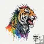 A watercolor tattoo of the predator’s shimmer… – tattoo sketch (№1752723131_0, 17.07.2025 03:32) — tattoovalue.net