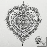 Tattoo design a hand drawing a heart on a mis… – tattoo sketch (№1752723772_0, 17.07.2025 03:42) — tattoovalue.net