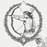Tattoo sketch a sagittarius archer, with jupi… – tattoo sketch (№1752724091_0, 17.07.2025 03:48) — tattoovalue.net