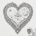 Tattoo sketch a heart with subtle celestial b… – tattoo sketch (№1752724170_0, 17.07.2025 03:49) — tattoovalue.net