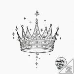 Tattoo sketch a crown made of celestial stars… – tattoo sketch (№1752724250_0, 17.07.2025 03:50) — tattoovalue.net
