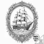 A sketch of the razor crest ship before it wa… – tattoo sketch (№1752724881_0, 17.07.2025 04:01) — tattoovalue.net