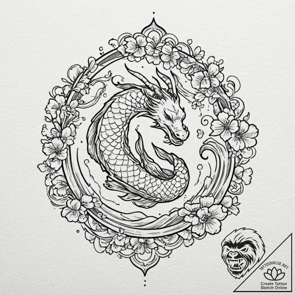 Tattoo design a zodiac animal in a dynamic po... - tattoo sketch (№1752725200_0, 17.07.2025 04:06) — tattoovalue.net
