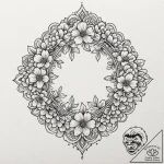 Sakura, tattoo line art, black and grey tatto… – tattoo sketch (№1752726522_0, 17.07.2025 04:28) — tattoovalue.net